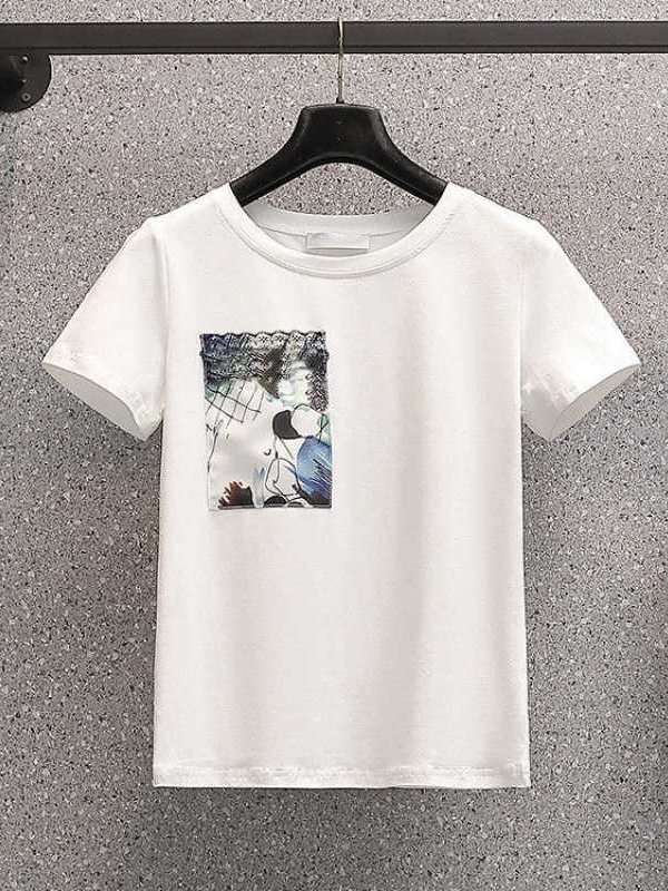 ホワイト/Tシャツ/単品